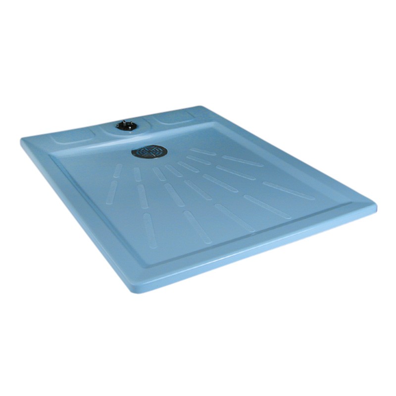 Plato para ducha solar de piscinas 80 X 110 mm blanco granallado