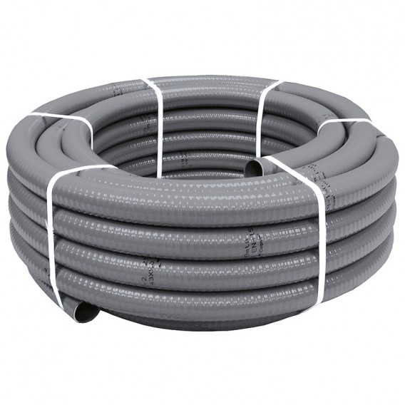 Tubería PVC flexible hidrotubo gris