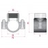 Dimensiones collarín de toma reforzado para tuberías PVC y PE