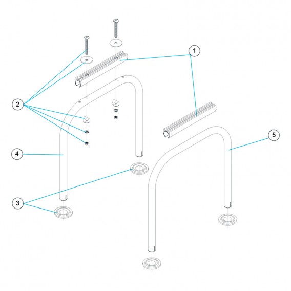 Despiece soporte para plataforma AstralPool