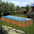 Piscina de madera Gre Sunbay Mint rectangular