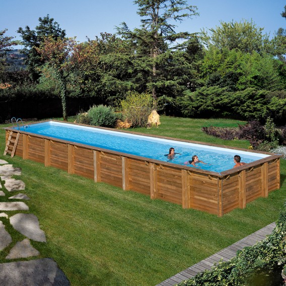 Piscina de madera Gre Sunbay Cardamon rectangular