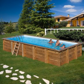 Piscina de madera Gre Sunbay Braga rectangular