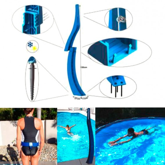 Montaje nadador estático Gre Elastic Swimmer PTR84