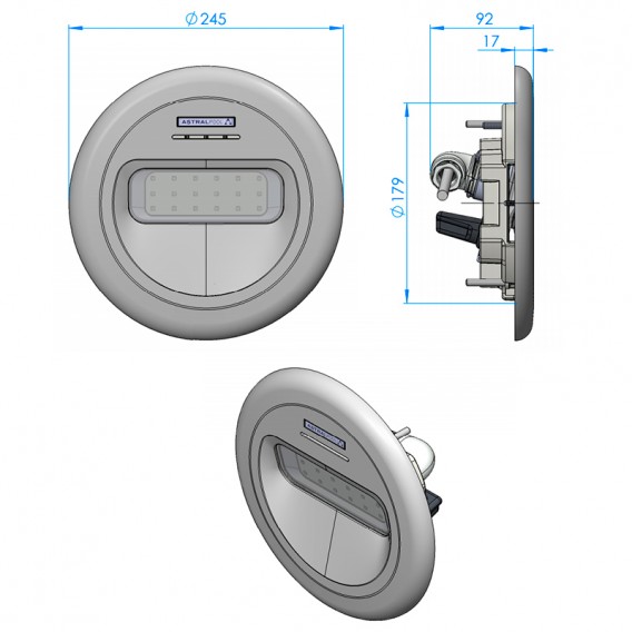 Dimensiones LumiPlus Design AstralPool