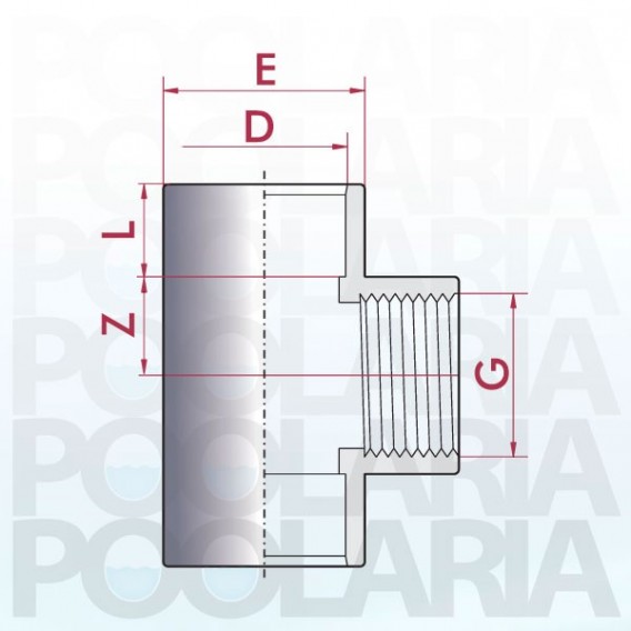 Te mixta 90º PVC encolar y roscar