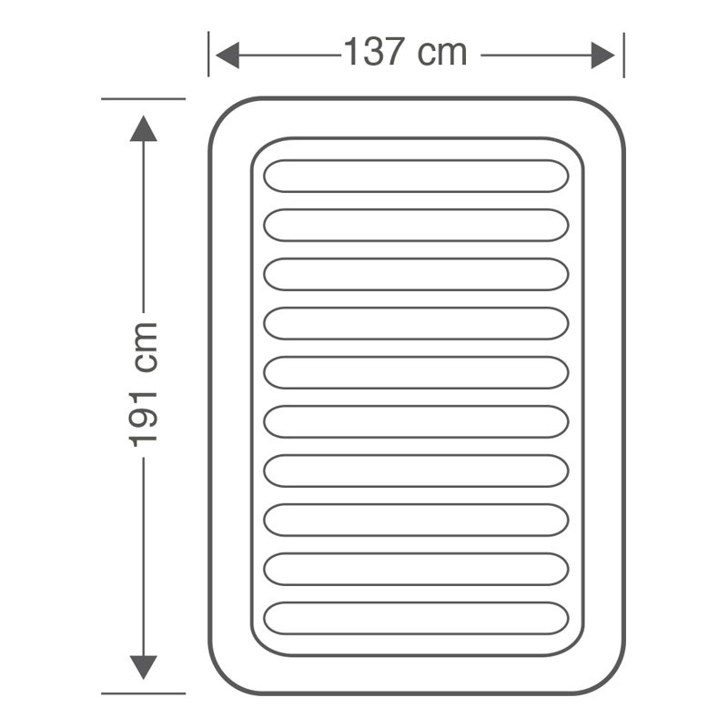 Cama hinchable Intex Comfort-Plush Elevated Dura Beam doble 64414NP.  Medidas: 152x203x46 cm