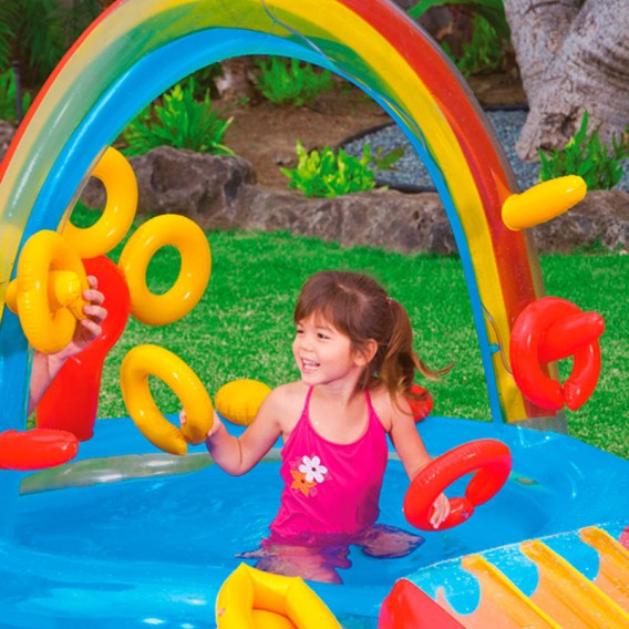 Centro de juegos Arco iris Intex hinchable 57453NP