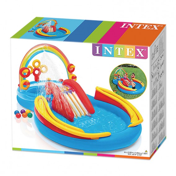 Centro de juegos Arco iris Intex hinchable 57453NP