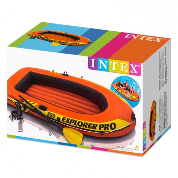 Bote hinchable Intex Explorer Pro 300 con remos y bomba 58358NP