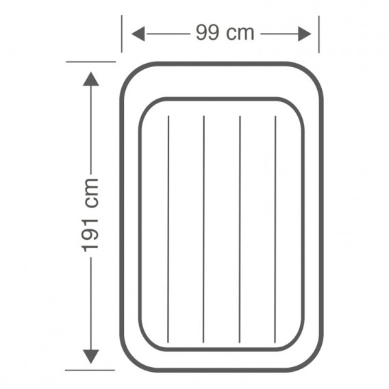 Cama hinchable individual Intex Deluxe Pillow Rest Raised 64132
