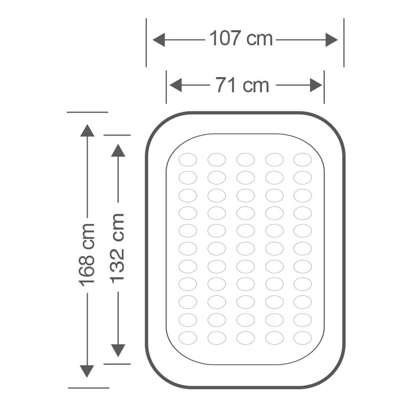 Cama hinchable de viaje para niños Intex 66810NP. Medidas 107x168x25 cm