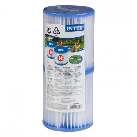 Cartuchos Intex tipo H para depuradora piscina 29007