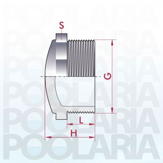 Tapón PVC rosca macho