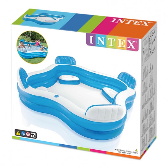 Piscina hinchable con asientos Intex 229x229x66 56475NP