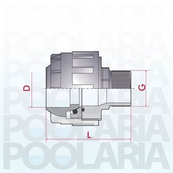 Manguito orientable PVC encolar