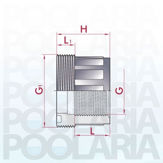 Manguito enlace PVC roscar hembra