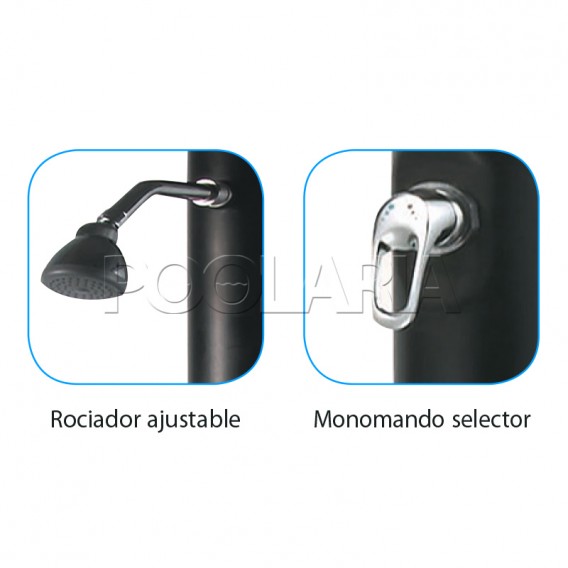 Detalles ducha solar recta 20L QP