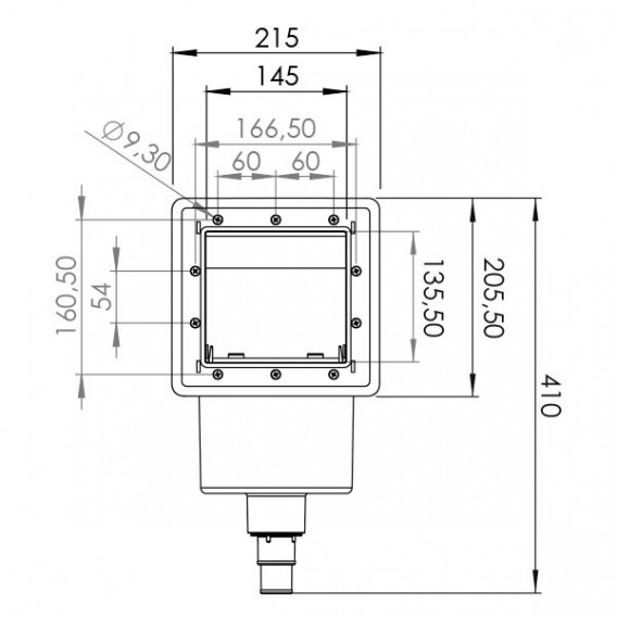 Dimensiones skimmer gris Gre AR100G