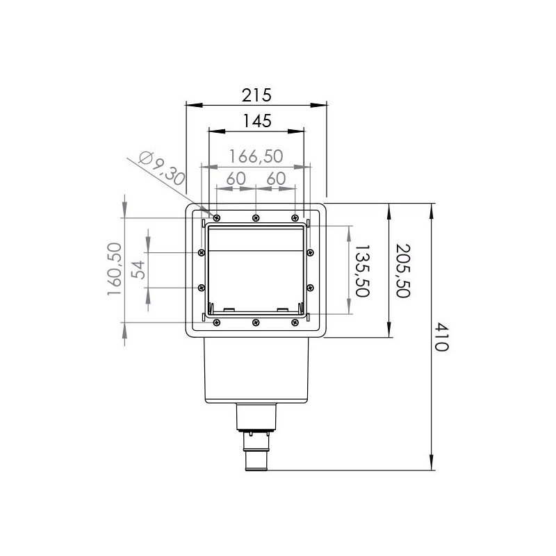 Skimmer gris y boquilla de impulsión Gre AR100G | Poolaria