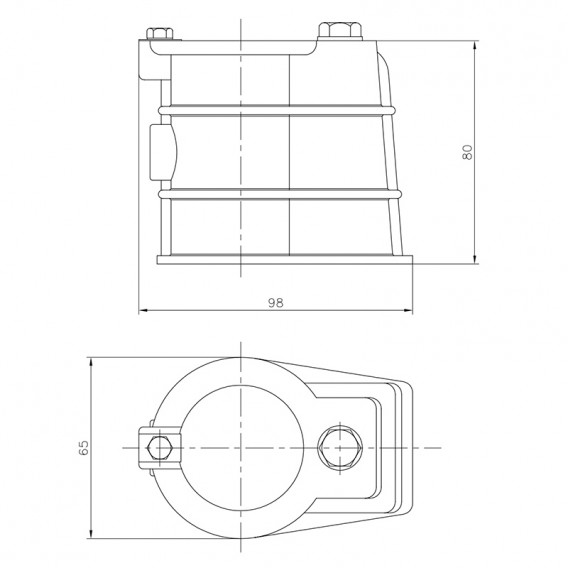 Dimensiones anclaje escalera piscina AstralPool 00042