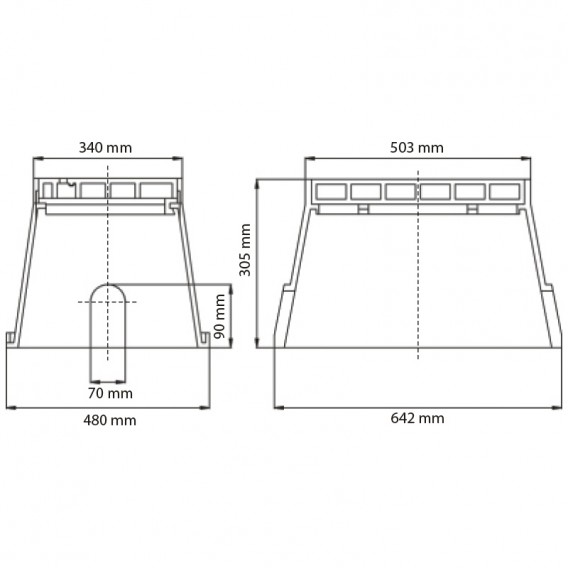 Dimensiones arqueta rectangular Eco jumbo Serie AQ