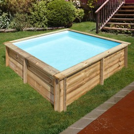 Piscina de madera Gre Sunbay City cuadrada