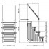 Dimensiones escalera interior Gre EPE30