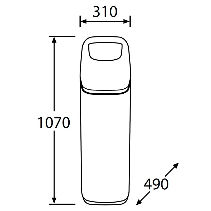 Sistema descalcificador de agua 2 en 1 con filtro descalcificador - 2 - 4  personas- 4 L de resina