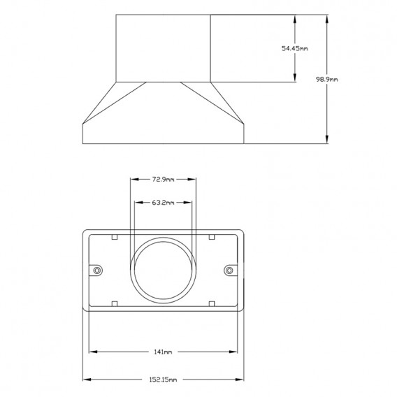 Dimensiones toma de aspiración AstralPool