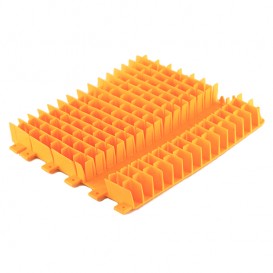 Cepillo combinado naranja PVC Dolphin 1 mitad sin anillo 6101647