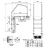 Dimensiones escalera Modelo 1000 para rebosadero AstralPool