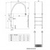 Dimensiones escalera piscina rebosadero AISI-316 AstralPool