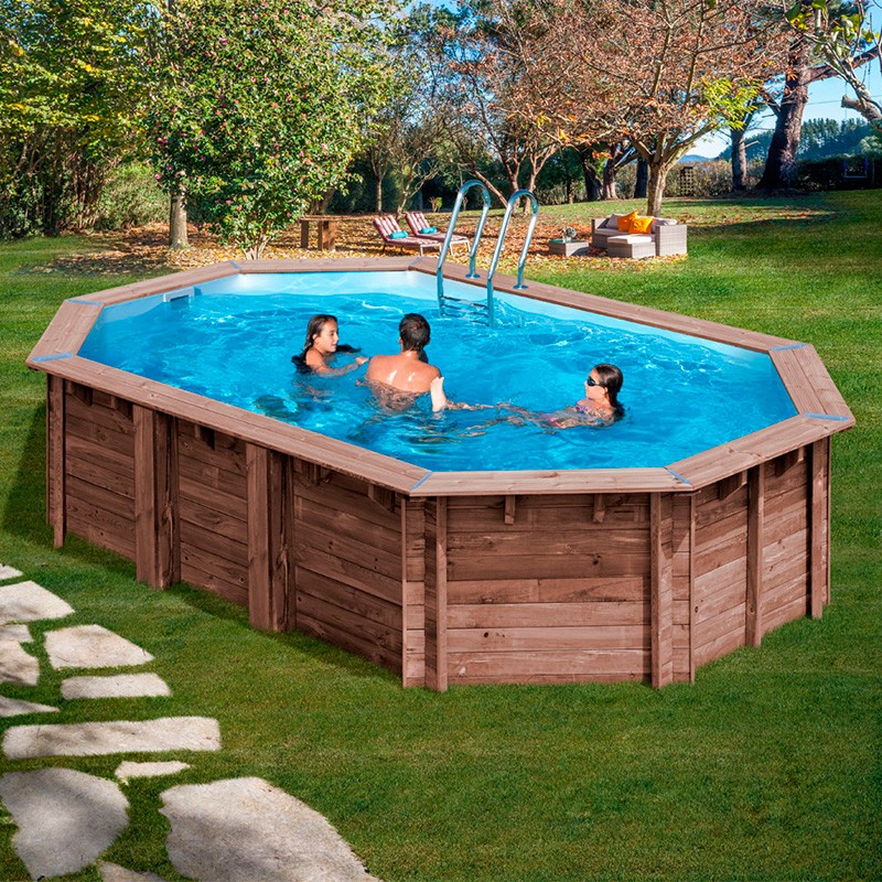 SunBay Copertura Isotermica Per Piscina In Legno Ovale - 618 X 418 Cm - Protezione Termica 400 Micron