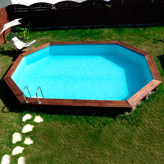 Piscina de madera Gre Sunbay Camomille ovalada