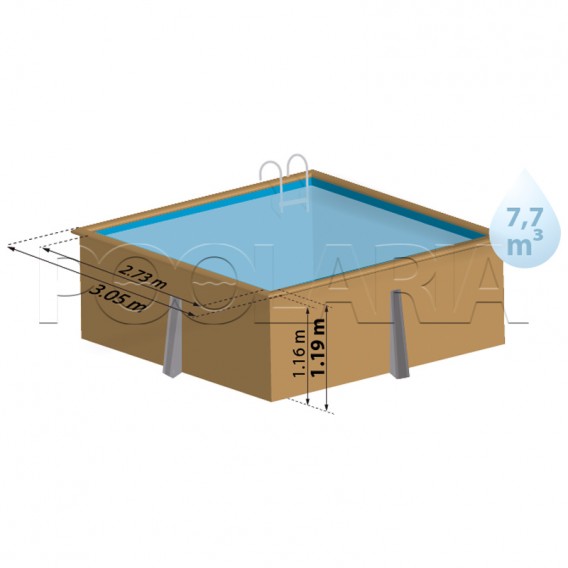 Dimensiones piscina Gre Sunbay Carra 790205