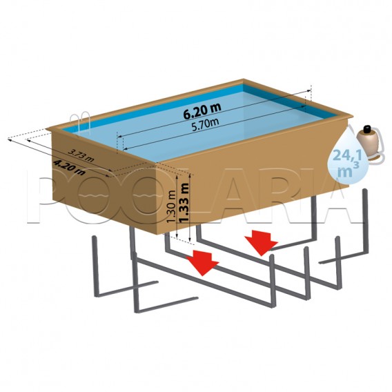 Dimensiones piscina Gre Sunbay Evora 790206