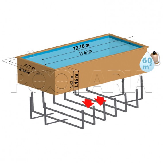 Dimensiones piscina Gre Sunbay Cardamon 788033