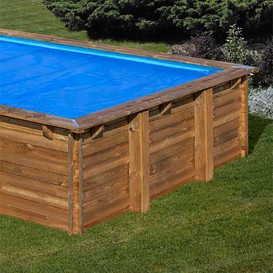 Piscina elevada de madera cuadrada Carra 305x305x119 cm Gre. 790205