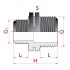 Dimensiones reducción roscada PP macho x macho