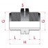 Dimensiones machón PP doble rosca macho