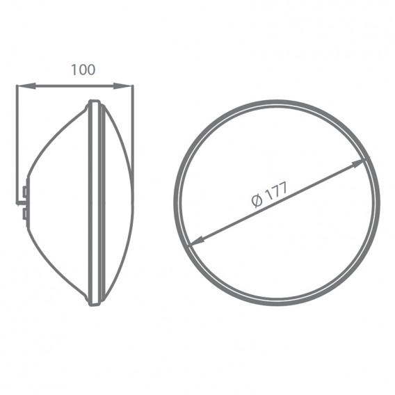 Dimensiones lámpara LED PAR56 blanco by Poolaria