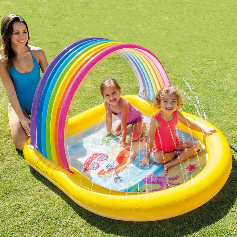 Piscina Hinchable Arcoiris 4 anillos. 157 x 46 cms..