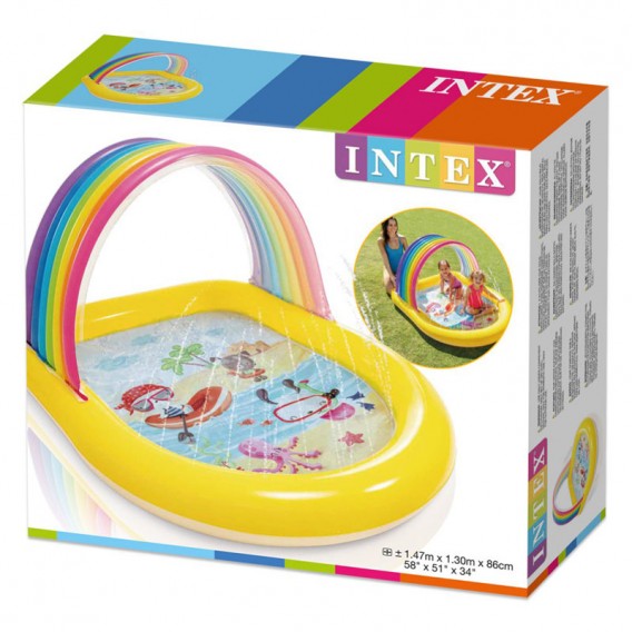 Piscina hinchable con rociador Arco Iris Intex 57156NP