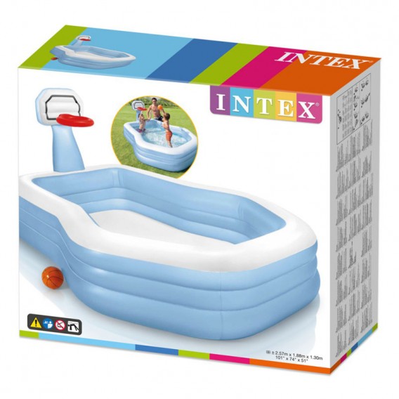 Piscina hinchable con canasta de baloncesto Intex 57183NP