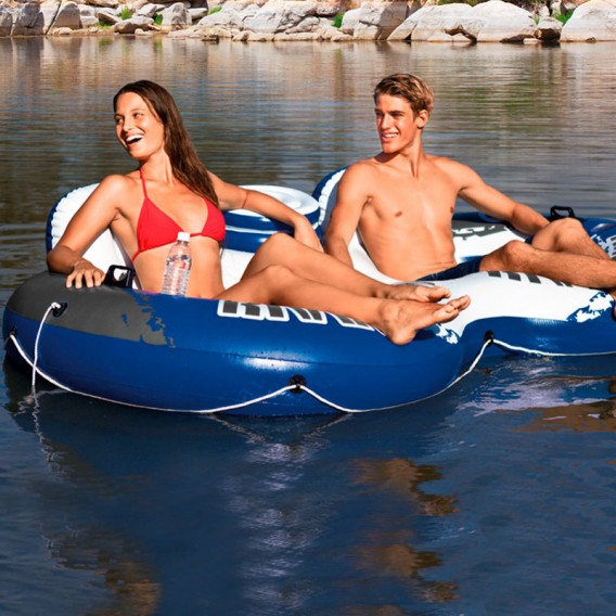 Flotador hinchable doble Intex River Run 2 con nevera 58837EU