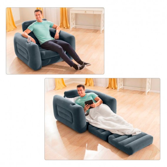 Sillón cama hinchable Intex individual 66551NP