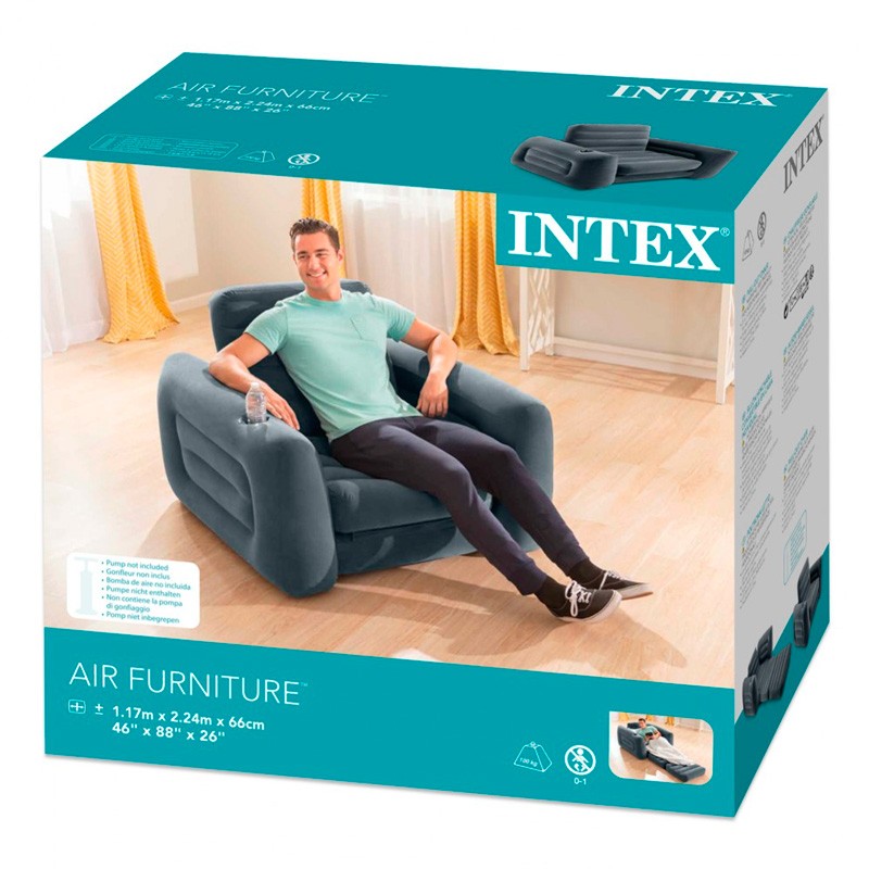 Cama hinchable individual Intex Deluxe Pillow Rest Raised 64132NP