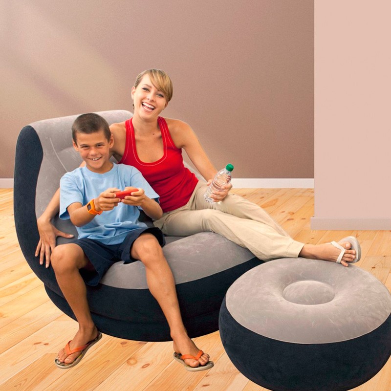 🔹Juego de sofá hinchable y otomana con reposapiés Intex 68564🔹 El sillón  inflable Ultra Lounge es una excelente manera de relajarse con…