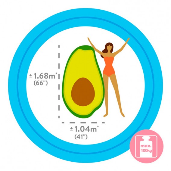 Colchoneta Aguacate hinchable Intex 58769EU